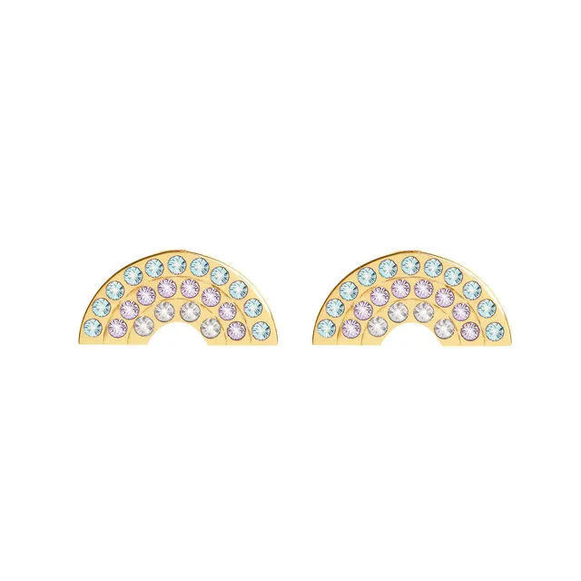 Olivia Burton Rainbow Gold Stud Earrings OBJRBE04