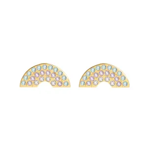 Olivia Burton Rainbow Gold Stud Earrings OBJRBE04