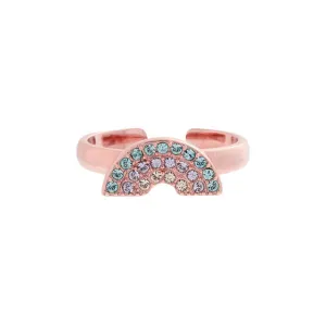 Olivia Burton Rainbow Rose Gold Ring OBJRBR10