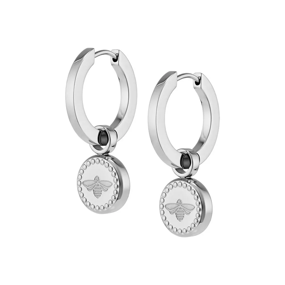 Olivia Burton Signature Bee Charm Huggie Hoop Earrings 24100336