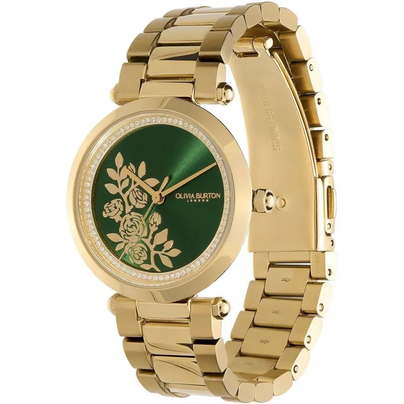 Olivia Burton Signature Floral T-Bar Gold Ladies Watch 24000043