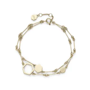 Olivia Burton Signature Honeycomb Double Chain Bracelet 24100308