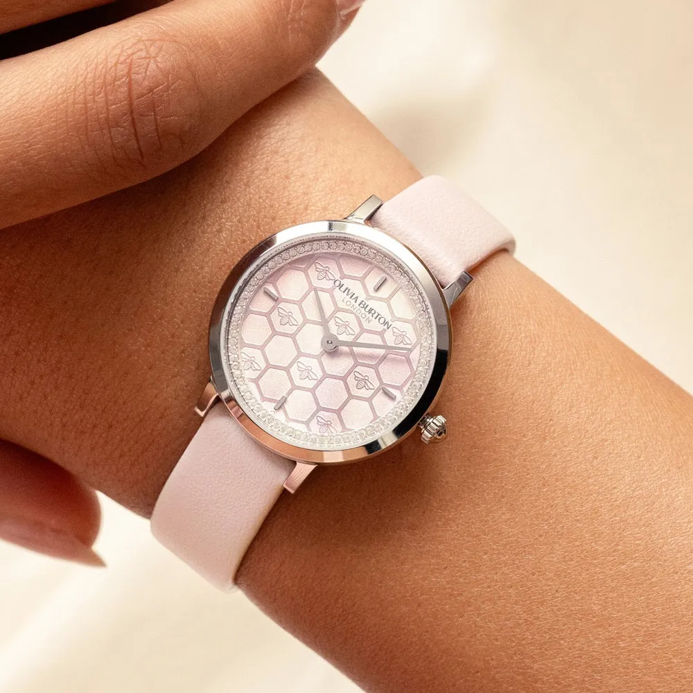 Olivia Burton Signature Honeycomb Ultra Slim Ladies Watch 24000270