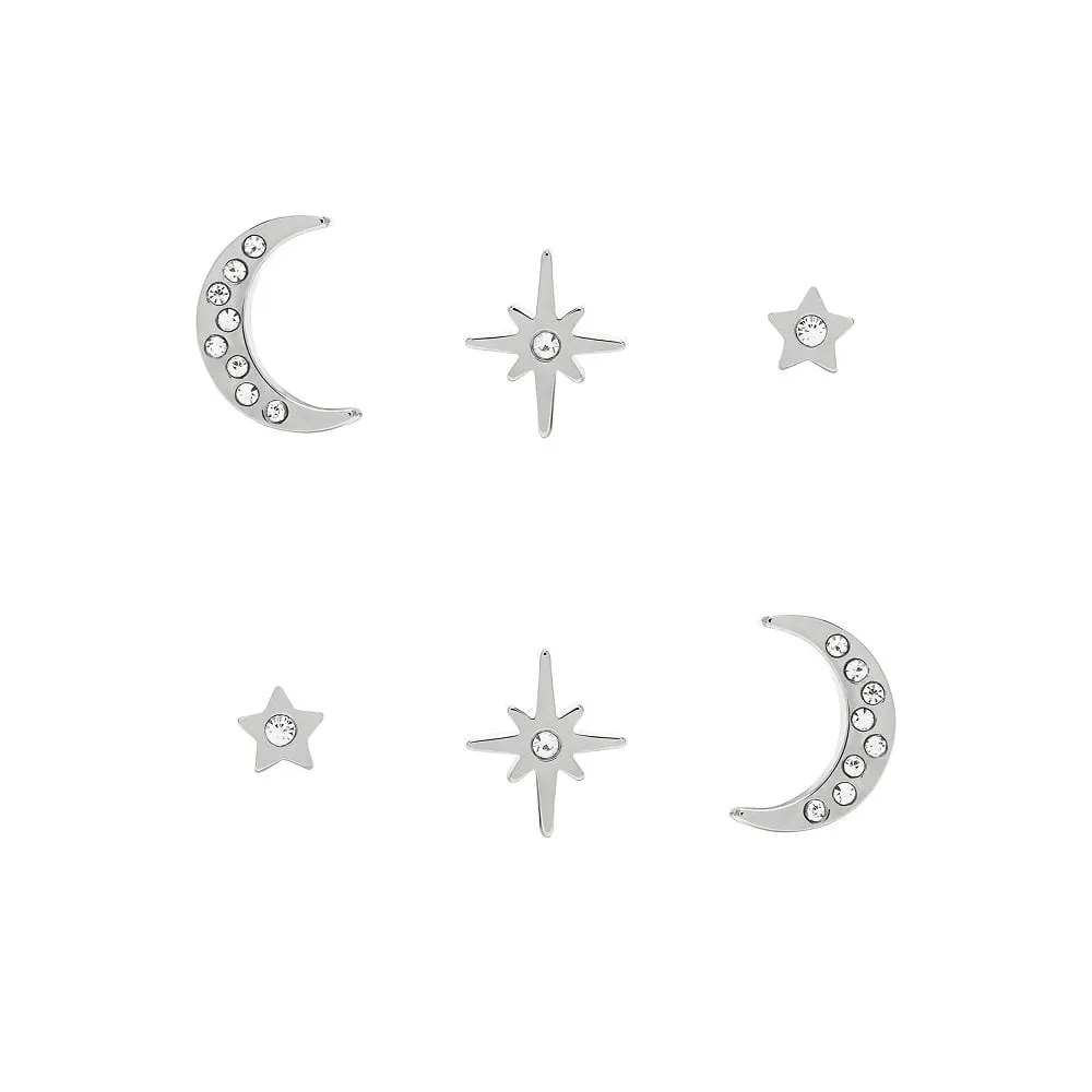 Olivia Burton Silver Celestial Stud Earrings Set 24100063