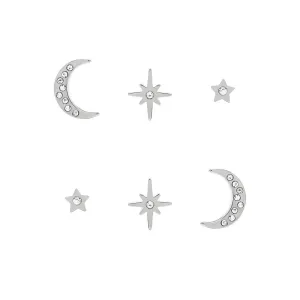 Olivia Burton Silver Celestial Stud Earrings Set 24100063