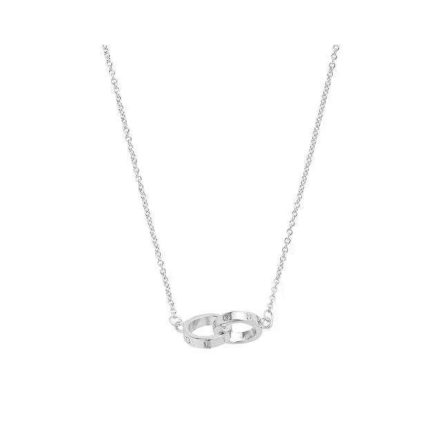 Olivia Burton The Classics Silver Interlink Necklace OBJ16ENN54