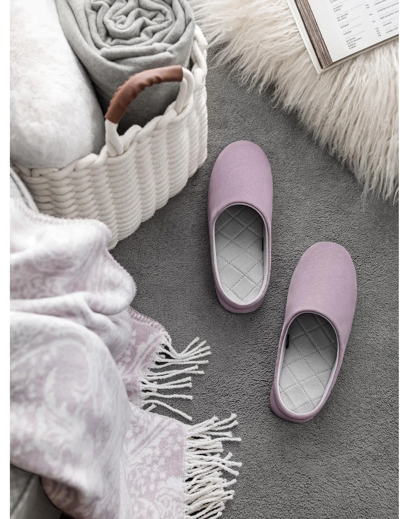Olivia Knitted Slippers | Violet TOGAS