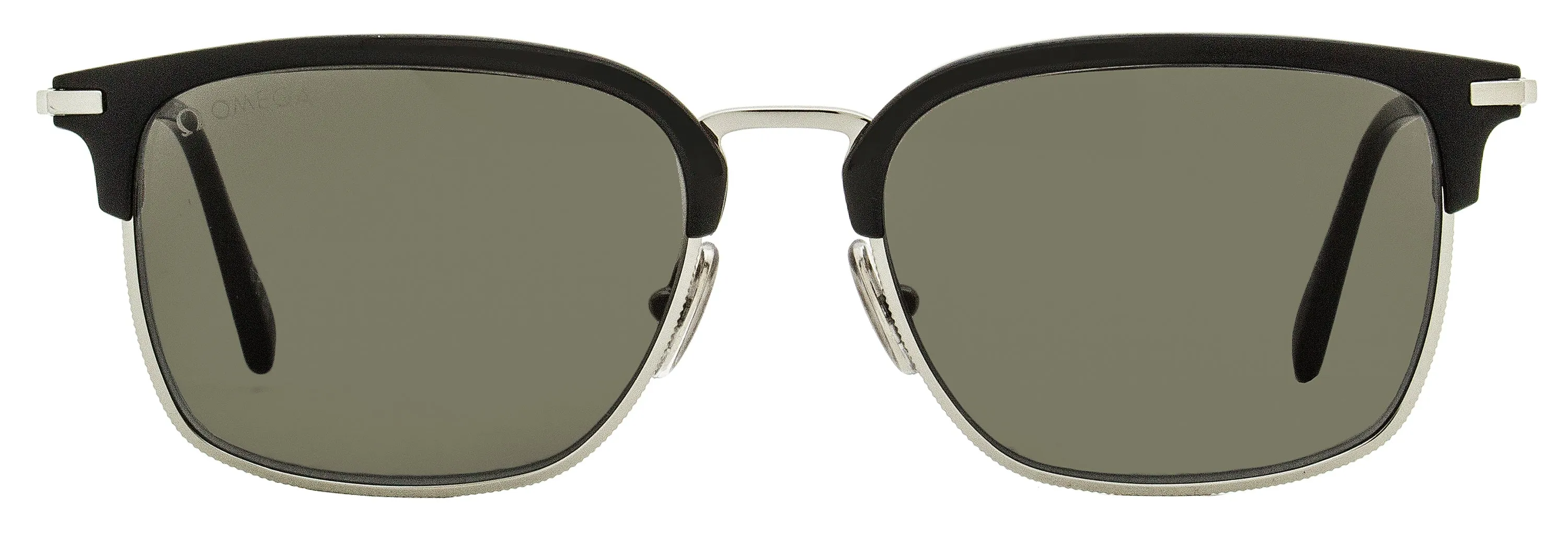 Omega Men's Browline Sunglasses OM0035 16A Palladium/Black  55mm