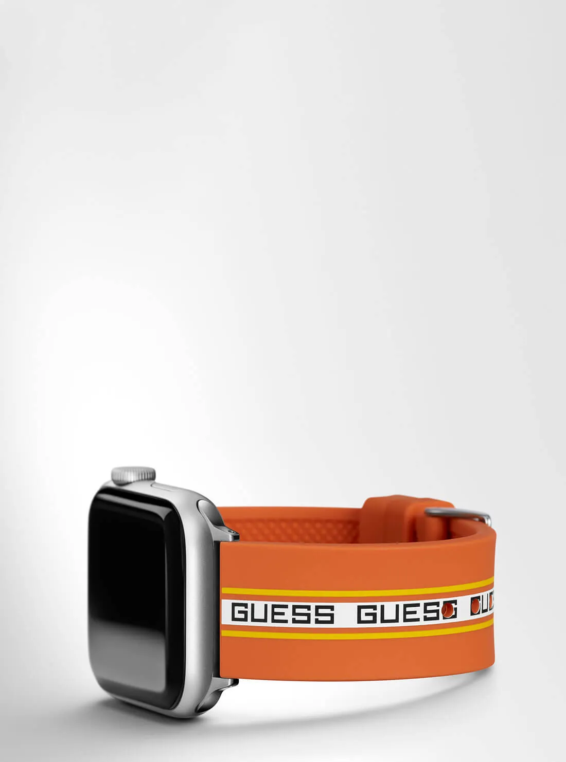 Orange Logo Silicone Apple Strap (42-44MM) Guess