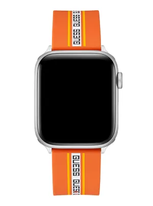 Orange Logo Silicone Apple Strap (42-44MM) Guess