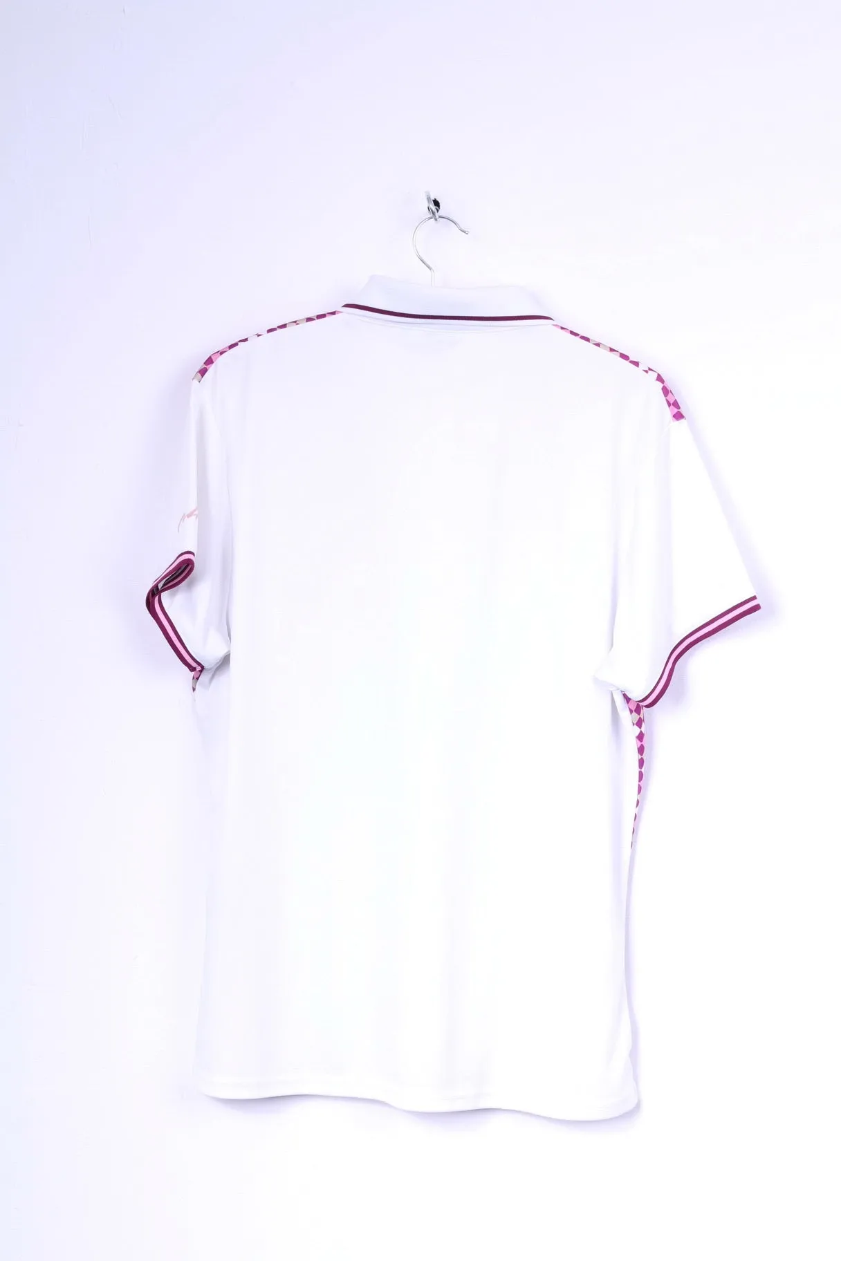Pin High Womens 3XL (XL) Polo Shirt White Purple Diamonds Golf Top