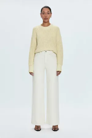 Pistola Lana High Rise Wide Leg: Ecru