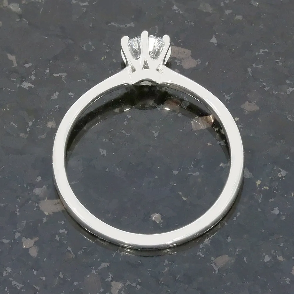 Platinum 0.42ct Brilliant Cut Lab Grown Diamond Solitaire Ring D VVS 2