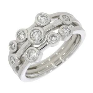 Platinum 0.52cts Diamond Raindance Inspired Design Ring