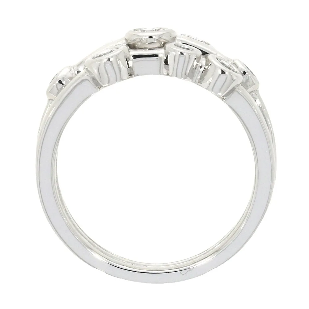 Platinum 0.52cts Diamond Raindance Inspired Design Ring