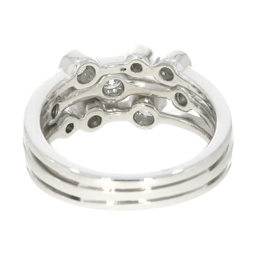 Platinum 0.52cts Diamond Raindance Inspired Design Ring