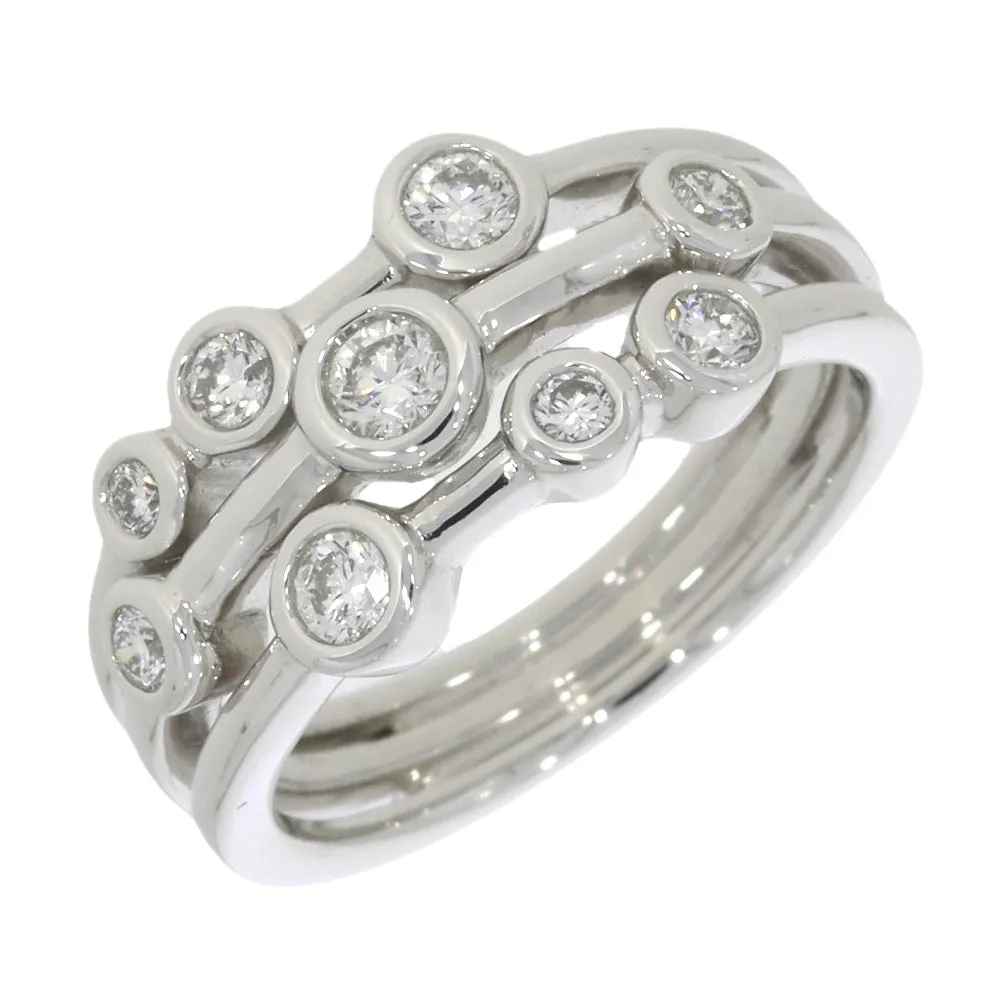 Platinum 0.52cts Diamond Raindance Inspired Design Ring