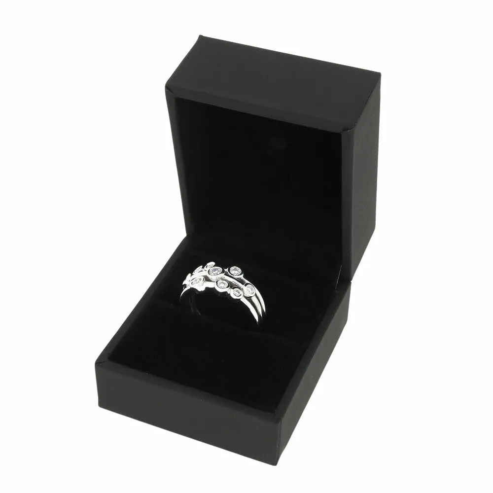 Platinum 0.52cts Diamond Raindance Inspired Design Ring