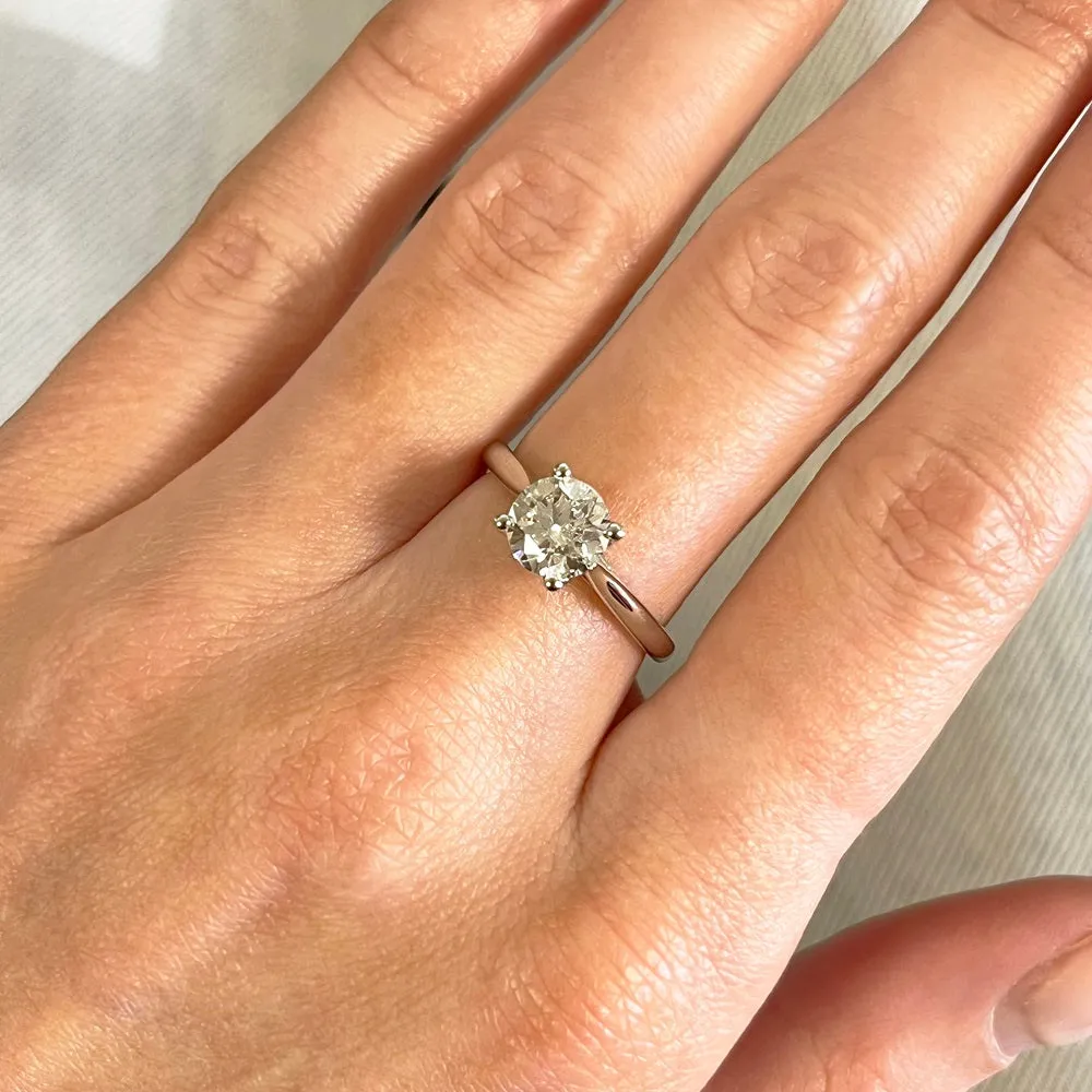 Platinum 1.24cts Lab Grown Diamond Solitaire Ring