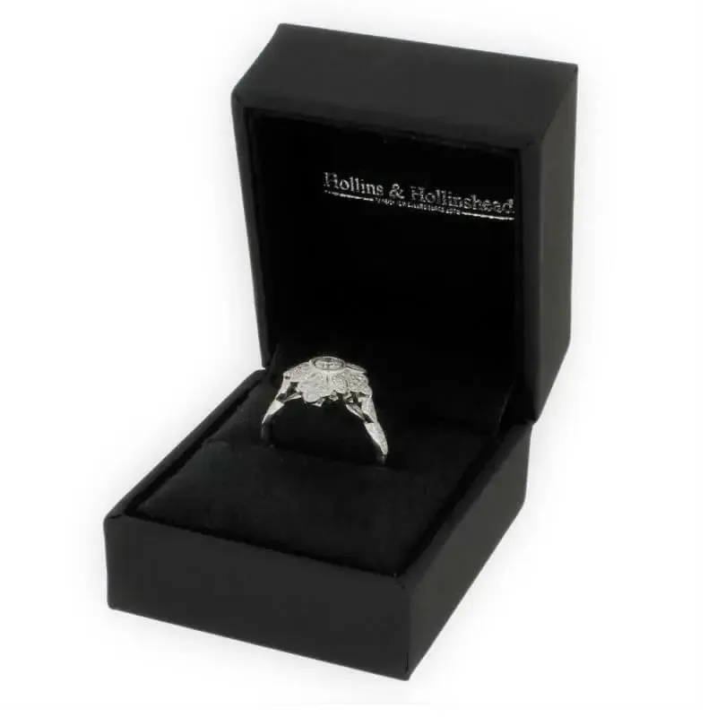Platinum Art Deco Style Diamond Dress Ring 0.55ct