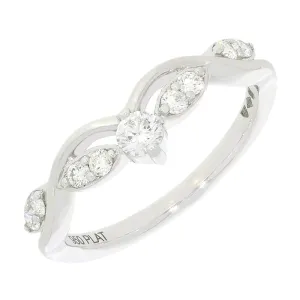 Platinum Diamond Set Wishbone Ring 0.33cts