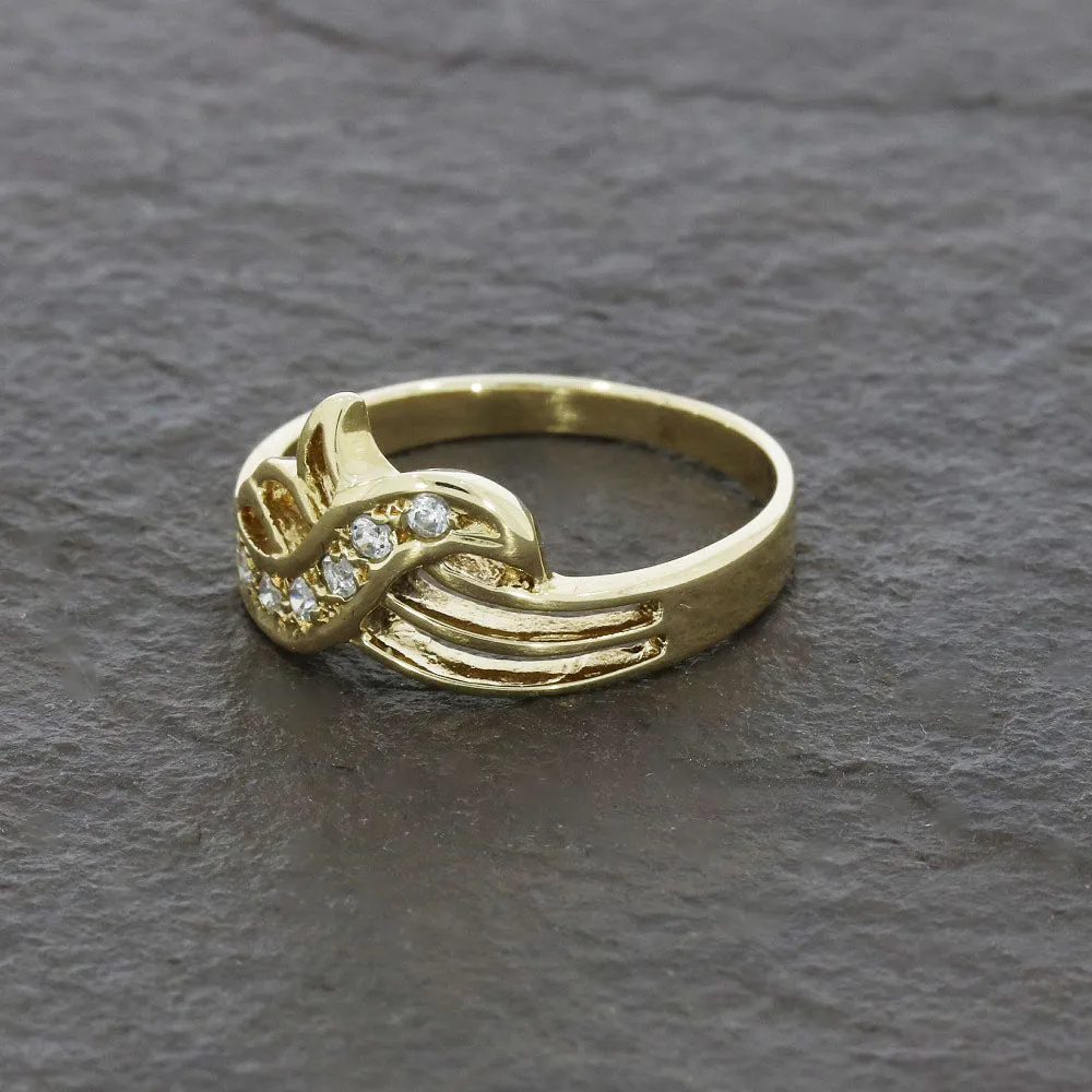 Pre Owned 14ct Yellow Gold Cubic Zirconia Dress Ring