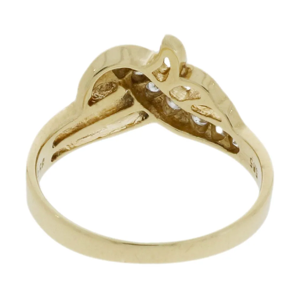 Pre Owned 14ct Yellow Gold Cubic Zirconia Dress Ring