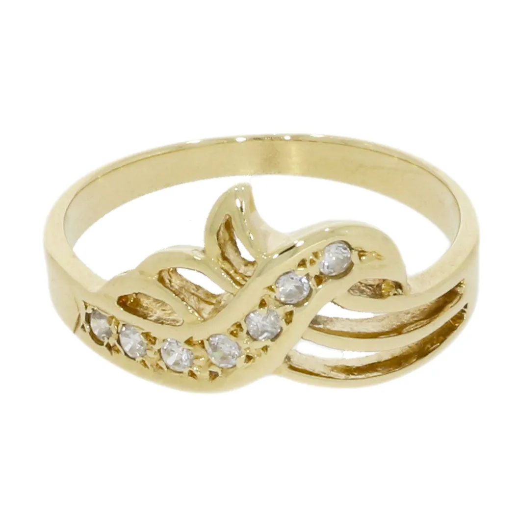 Pre Owned 14ct Yellow Gold Cubic Zirconia Dress Ring
