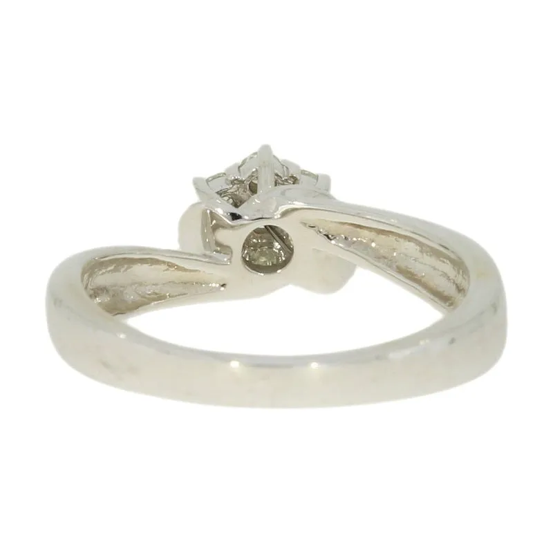 Pre Owned 18ct White Gold 0.35cts Diamond Cluster Ring