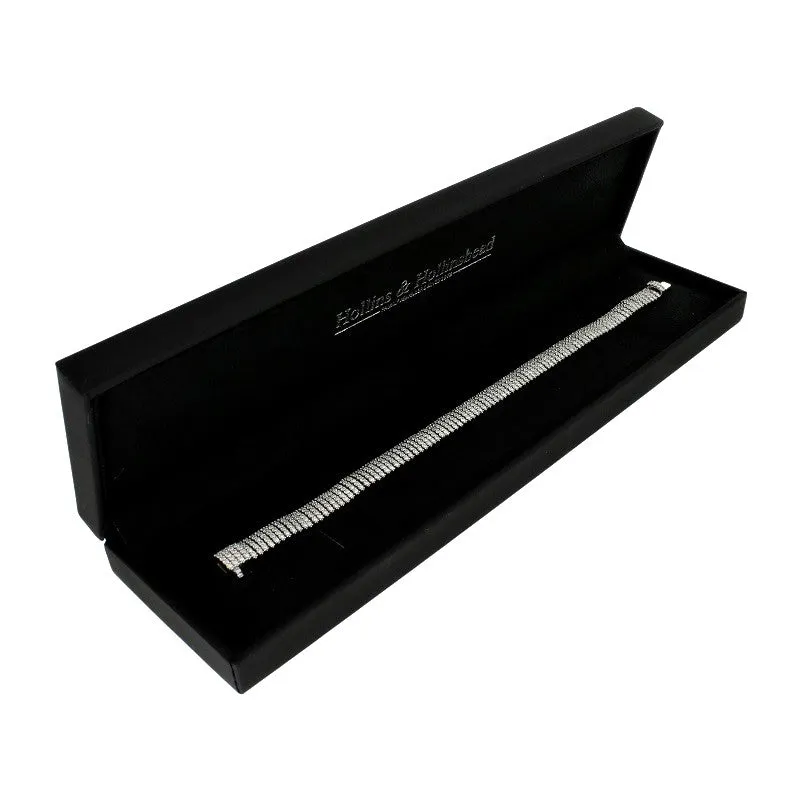 Pre Owned 18ct White Gold 3.97cts Brilliant Cut Diamond Bracelet