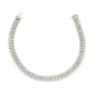 Pre Owned 18ct White Gold 3.97cts Brilliant Cut Diamond Bracelet