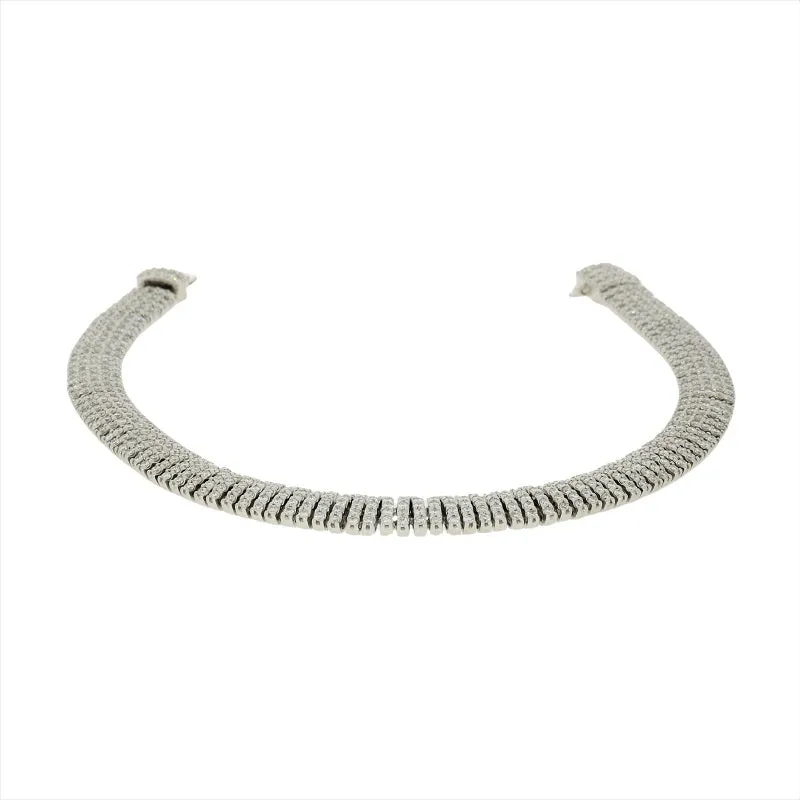 Pre Owned 18ct White Gold 3.97cts Brilliant Cut Diamond Bracelet