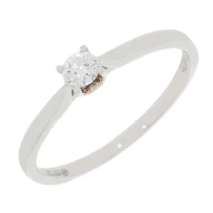 Pre Owned 18ct White Gold Diamond Solitaire Ring
