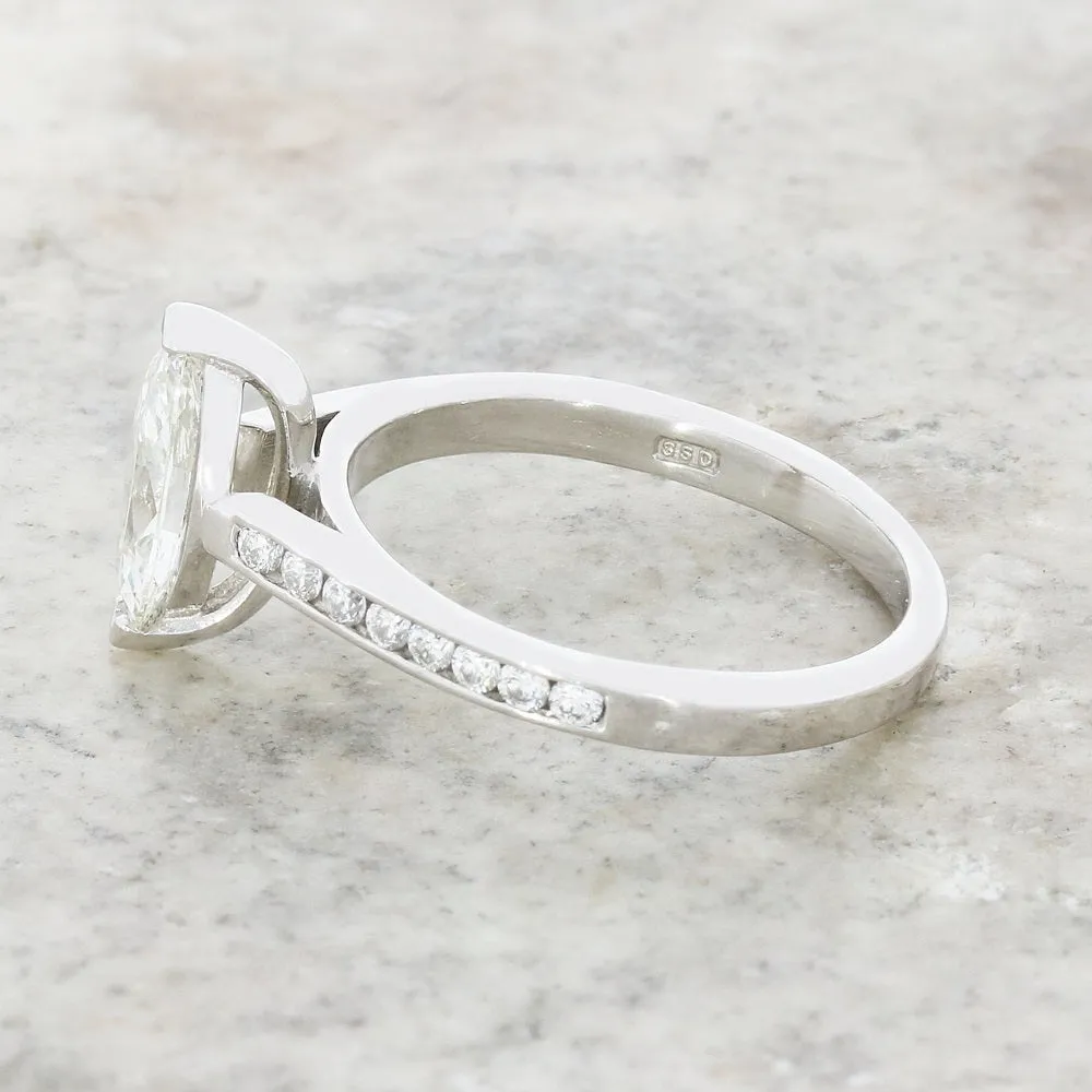 Pre Owned 18ct White Gold Marquise Cut 0.70cts Diamond Ring