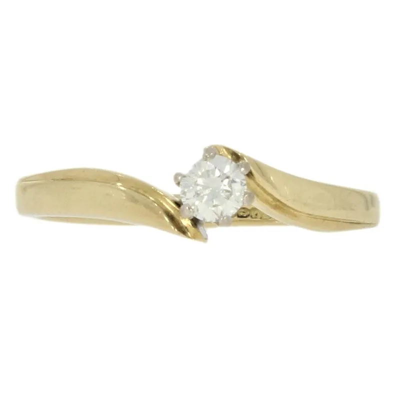 Pre Owned 18ct Yellow Gold 0.15ct Diamond Solitaire Ring
