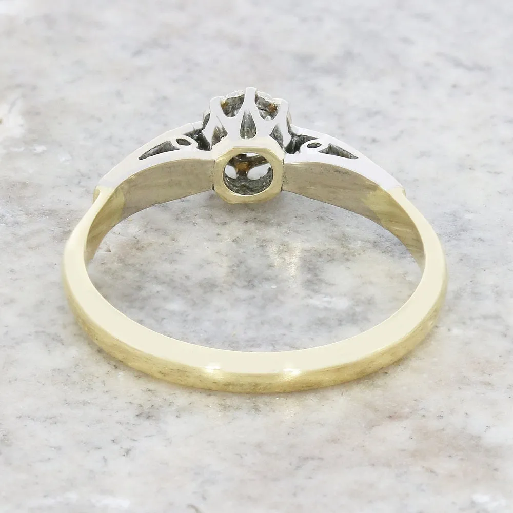 Pre Owned 18ct Yellow Gold 0.15cts Diamond Solitaire Ring