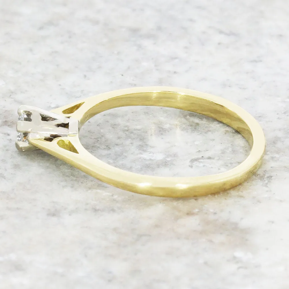 Pre Owned 18ct Yellow Gold 0.16cts Diamond Solitaire Ring