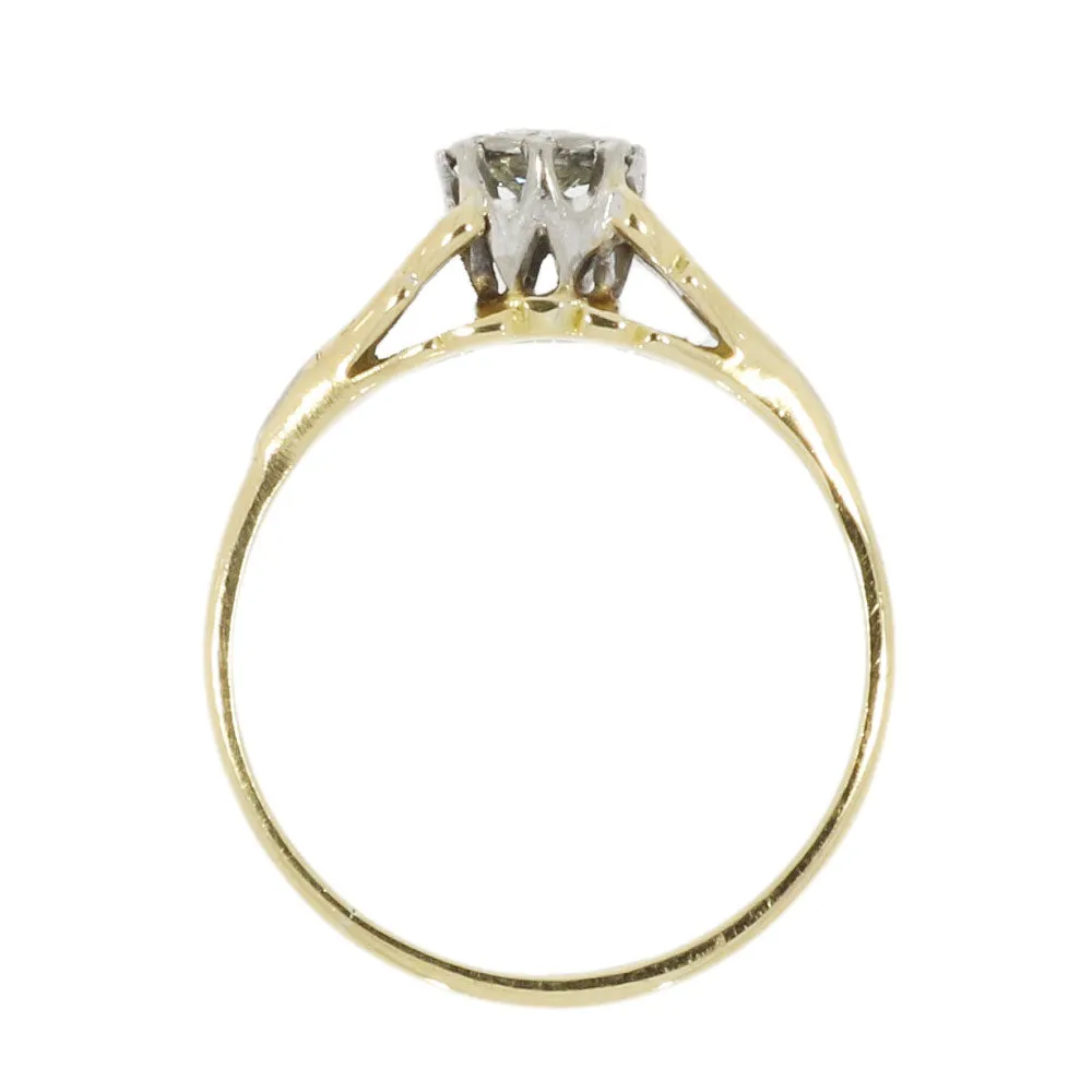 Pre Owned 18ct Yellow Gold 0.25cts Diamond Solitaire Ring