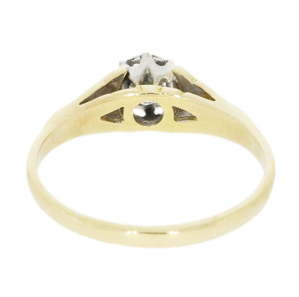 Pre Owned 18ct Yellow Gold 0.25cts Diamond Solitaire Ring