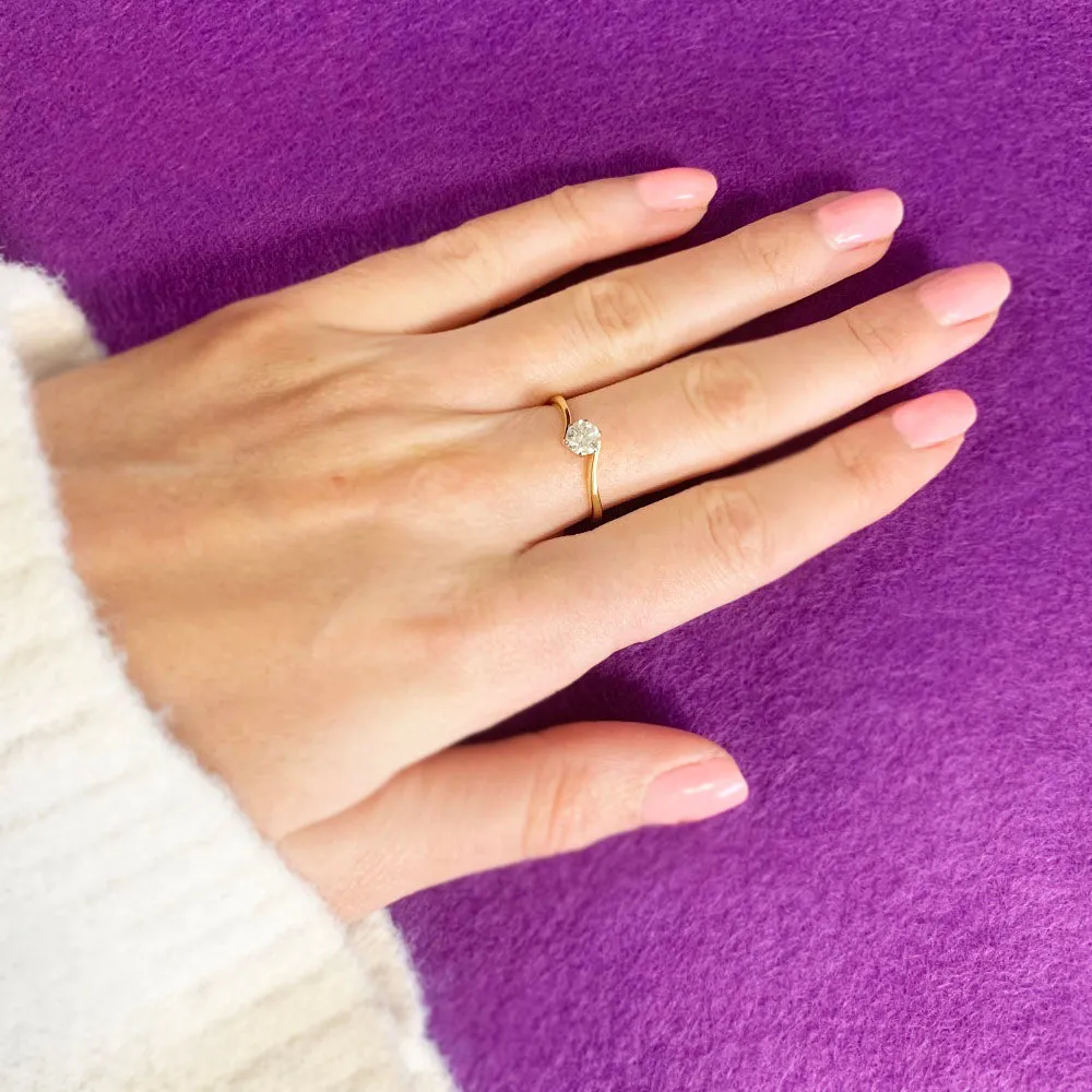 Pre Owned 18ct Yellow Gold 0.40ct Diamond Solitaire Ring