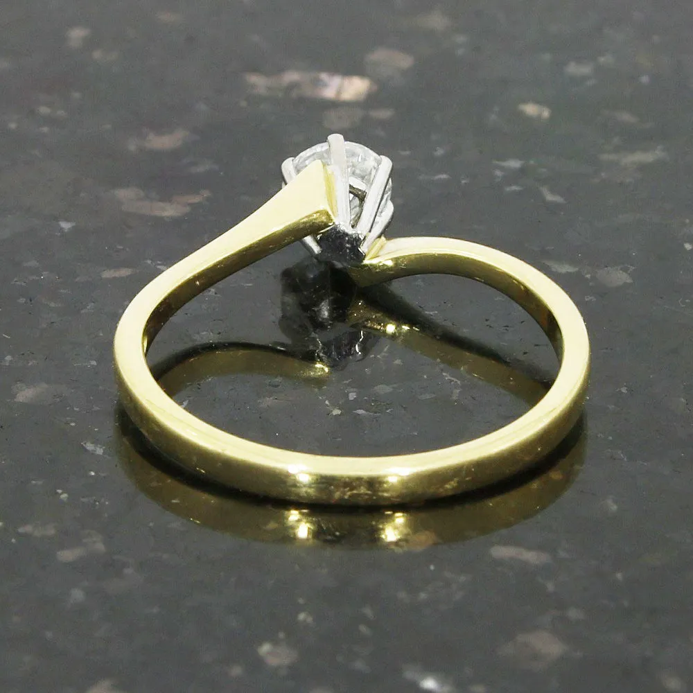 Pre Owned 18ct Yellow Gold 0.40ct Diamond Solitaire Ring