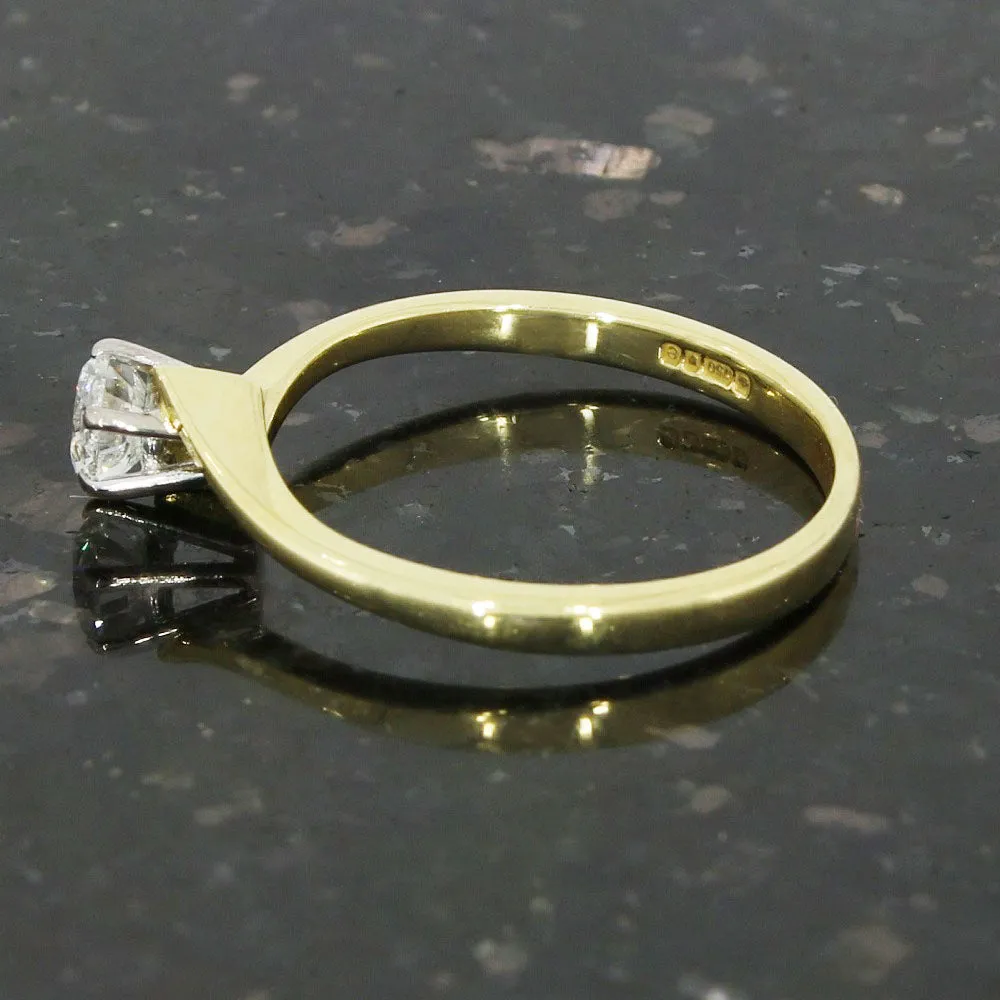 Pre Owned 18ct Yellow Gold 0.40ct Diamond Solitaire Ring