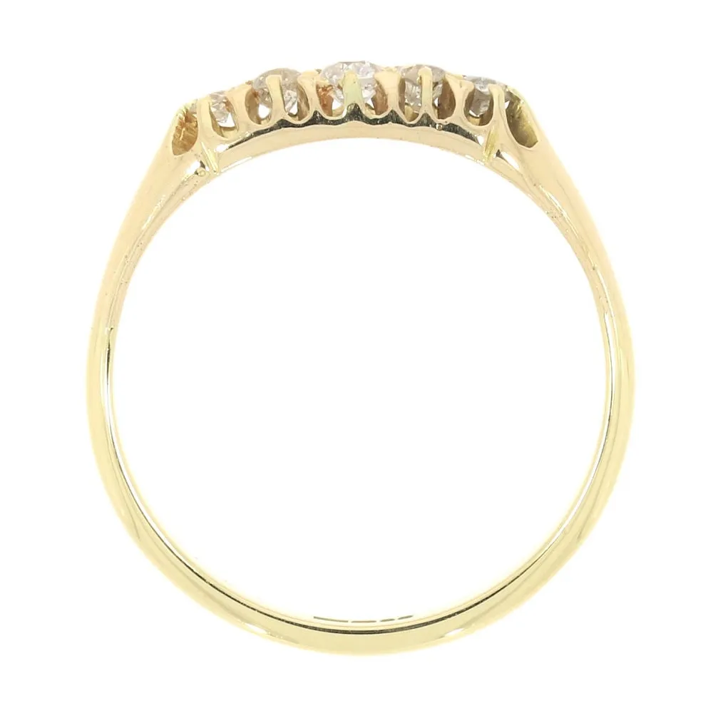 Pre Owned 18ct Yellow Gold 5 Stone 0.25cts Diamond Ring