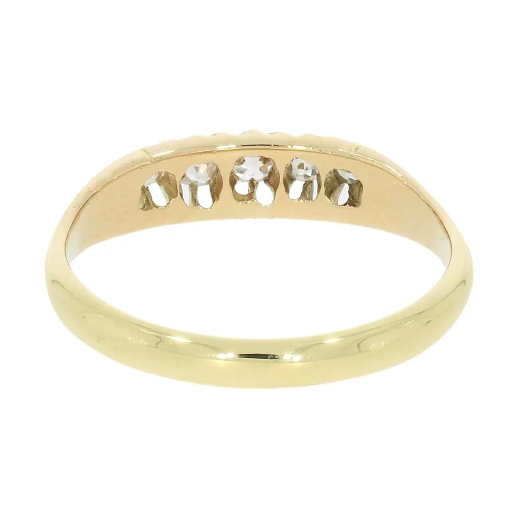 Pre Owned 18ct Yellow Gold 5 Stone 0.25cts Diamond Ring