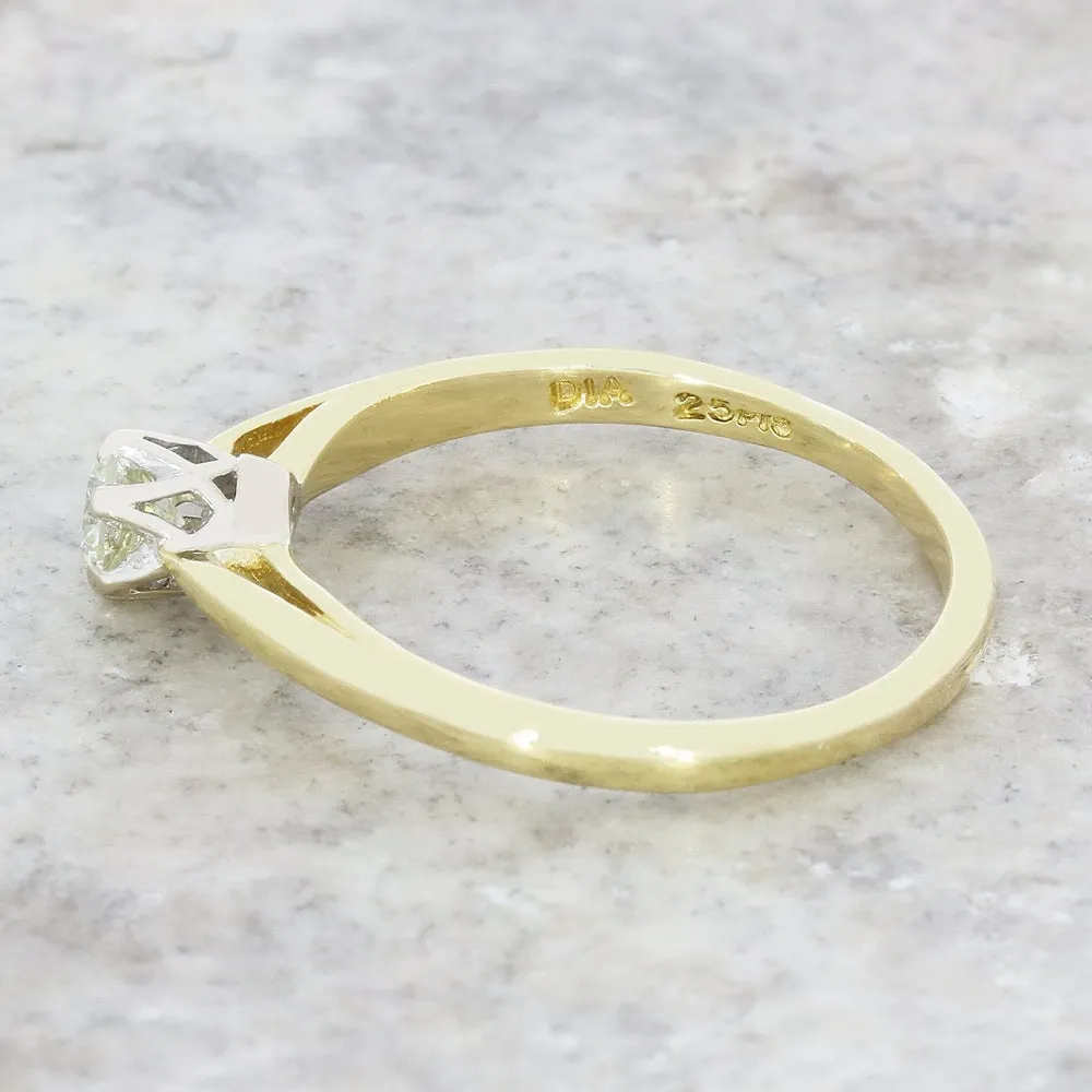Pre Owned 18ct Yellow Gold Diamond Solitaire Ring
