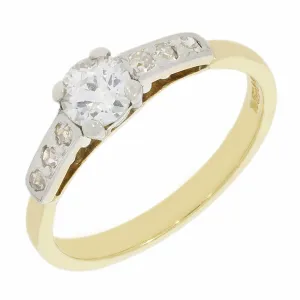 Pre Owned 18ct Yellow Gold Diamond Solitaire Ring