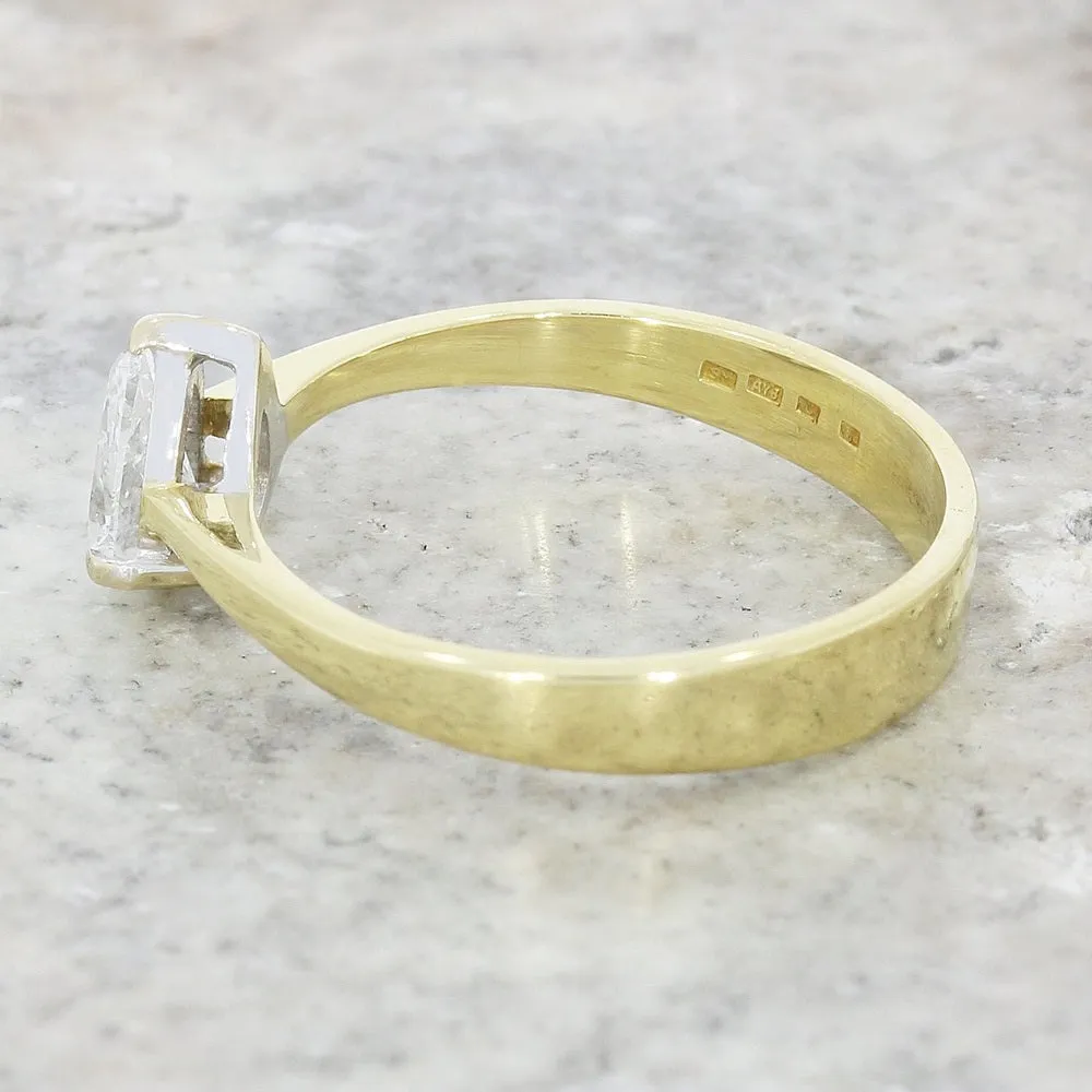 Pre Owned 18ct Yellow Gold Pear Cut Diamond Solitaire Ring