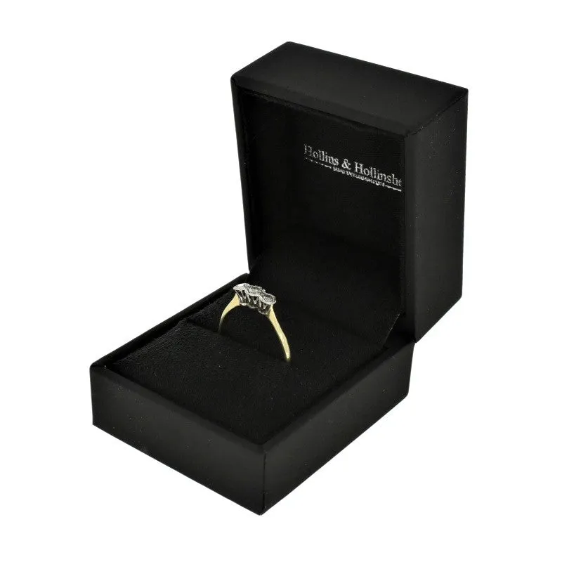 Pre Owned 18ct Yellow Gold Three Stone 0.12cts Diamond Ring