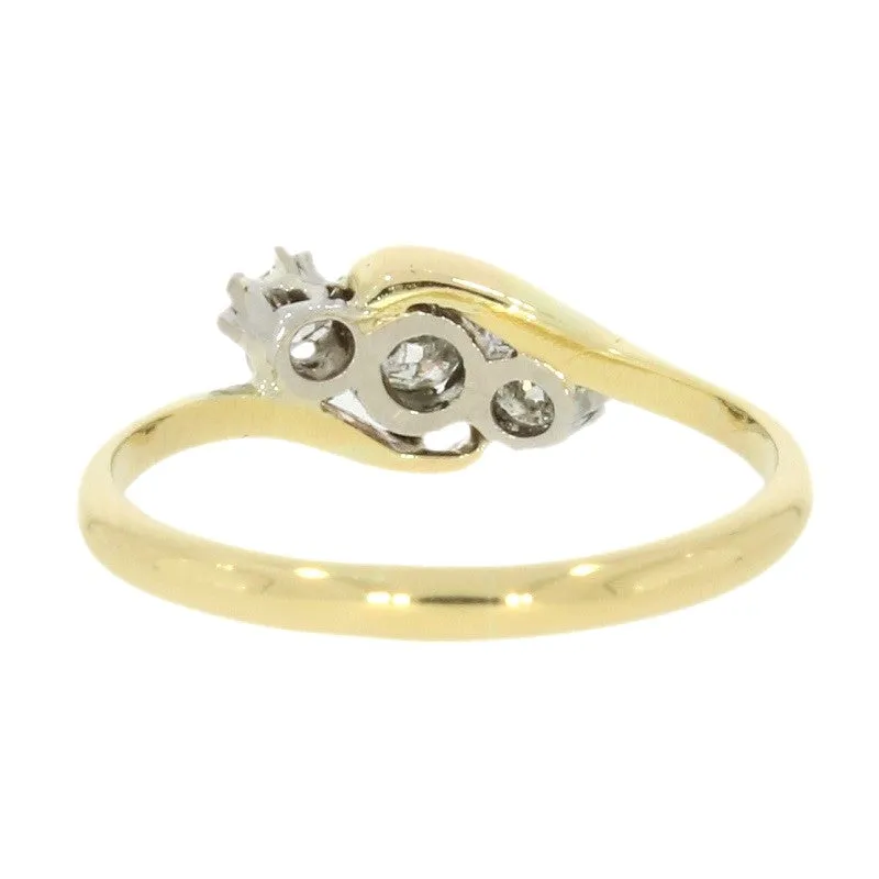 Pre Owned 18ct Yellow Gold Three Stone 0.23cts Diamond Ring