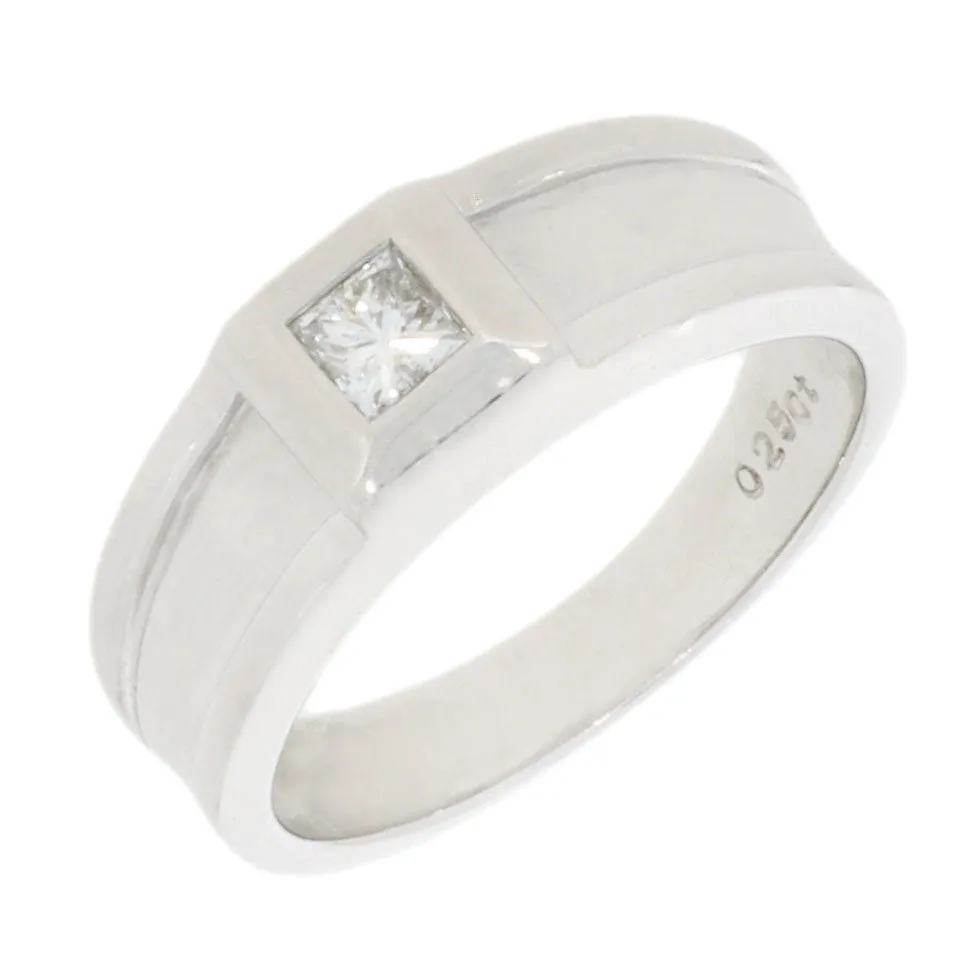 Pre Owned 9ct White Gold 0.25cts Diamond Solitaire Ring